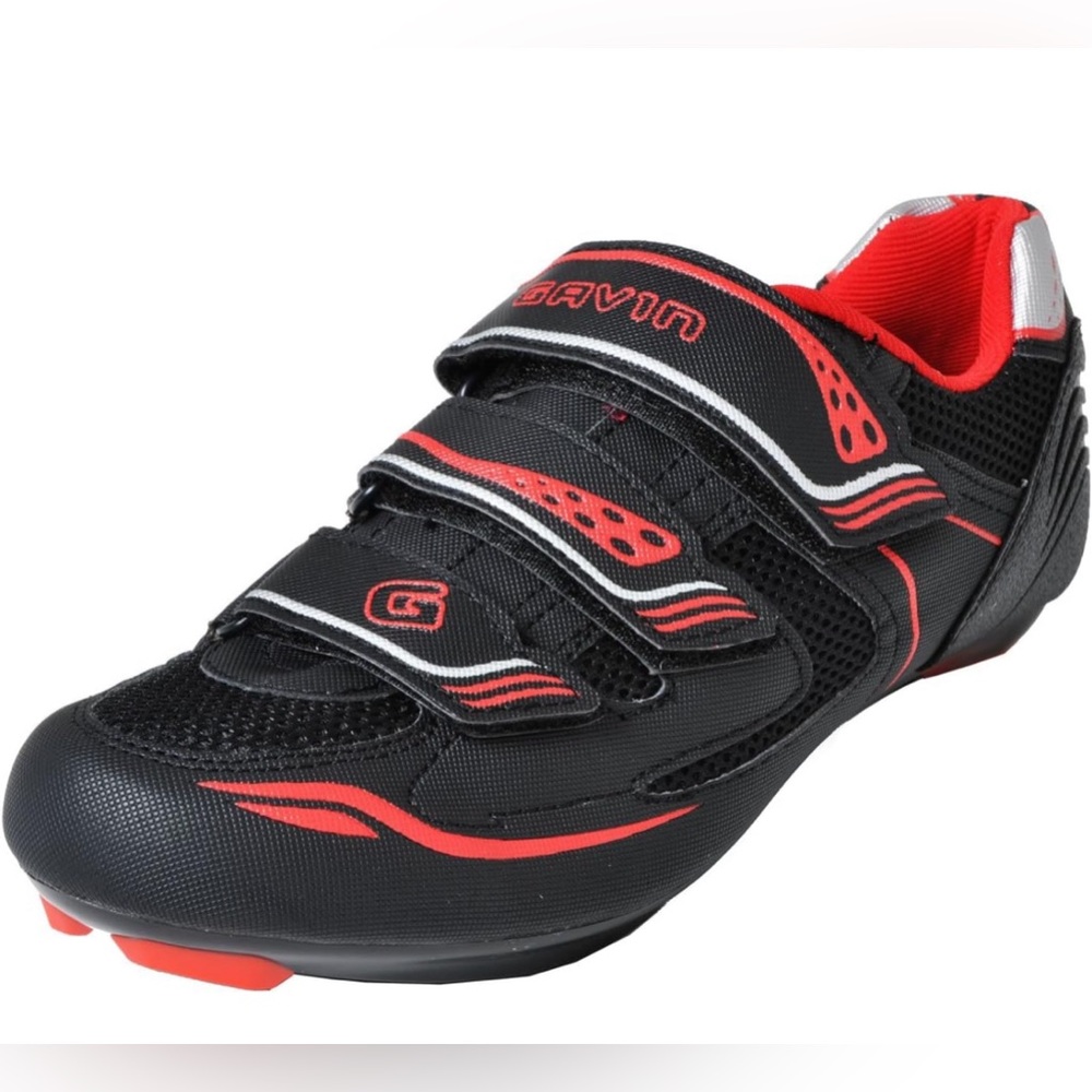 Gavin Velo Road Bike Cycling Shoe Black/Red